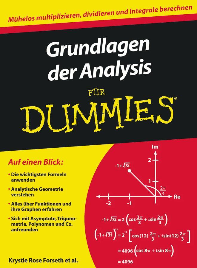 Cover: 9783527706419 | Grundlagen der Analysis für Dummies | Krystle Rose Forseth (u. a.)