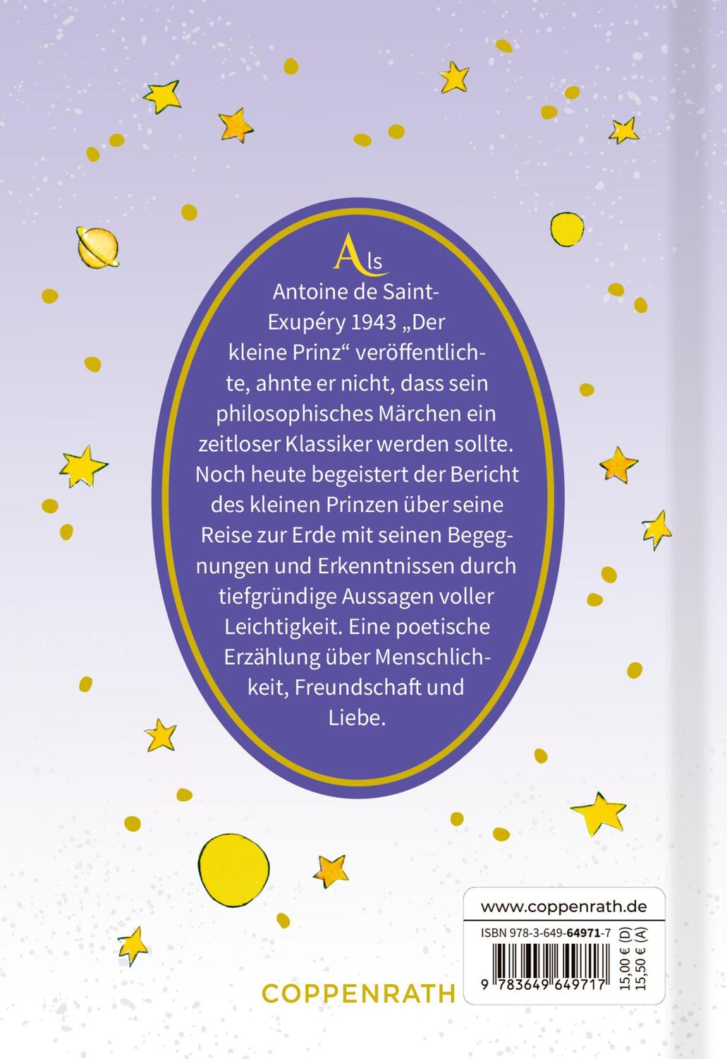 Rückseite: 9783649649717 | Der kleine Prinz | Antoine de Saint-Exupéry | Buch | 208 S. | Deutsch