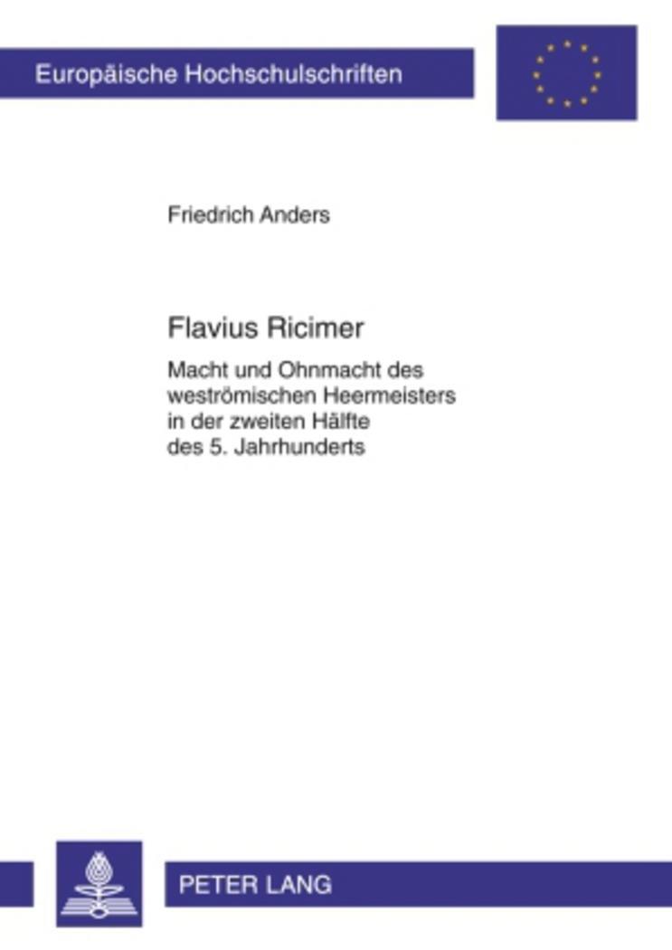 Cover: 9783631612644 | Flavius Ricimer | Friedrich Anders | Taschenbuch | Paperback | Deutsch