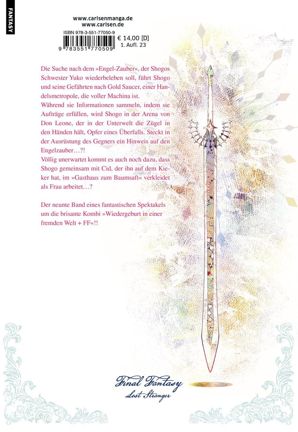 Rückseite: 9783551770509 | Final Fantasy - Lost Stranger 9 | Hazuki Minase (u. a.) | Taschenbuch