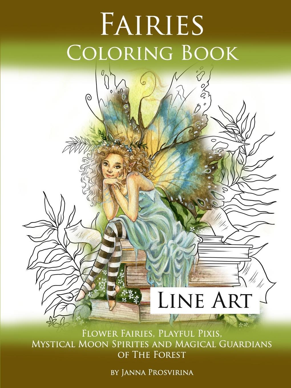 Cover: 9780244508920 | Fairies Coloring Book Line Art | Janna Prosvirina | Taschenbuch | 2019