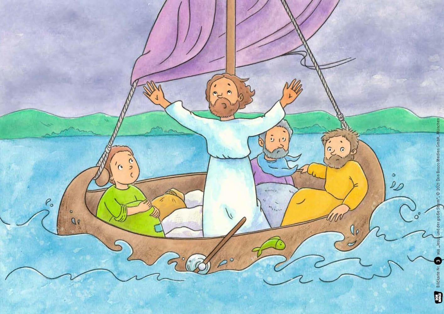 Bild: 4260179517198 | Jesus und der große Sturm. Kamishibai Bildkartenset. | Hebert (u. a.)