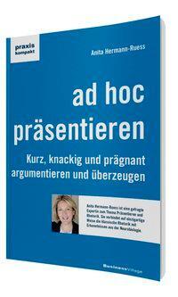 Cover: 9783869801872 | ad hoc präsentieren | Anita Hermann-Ruess | Taschenbuch | Deutsch