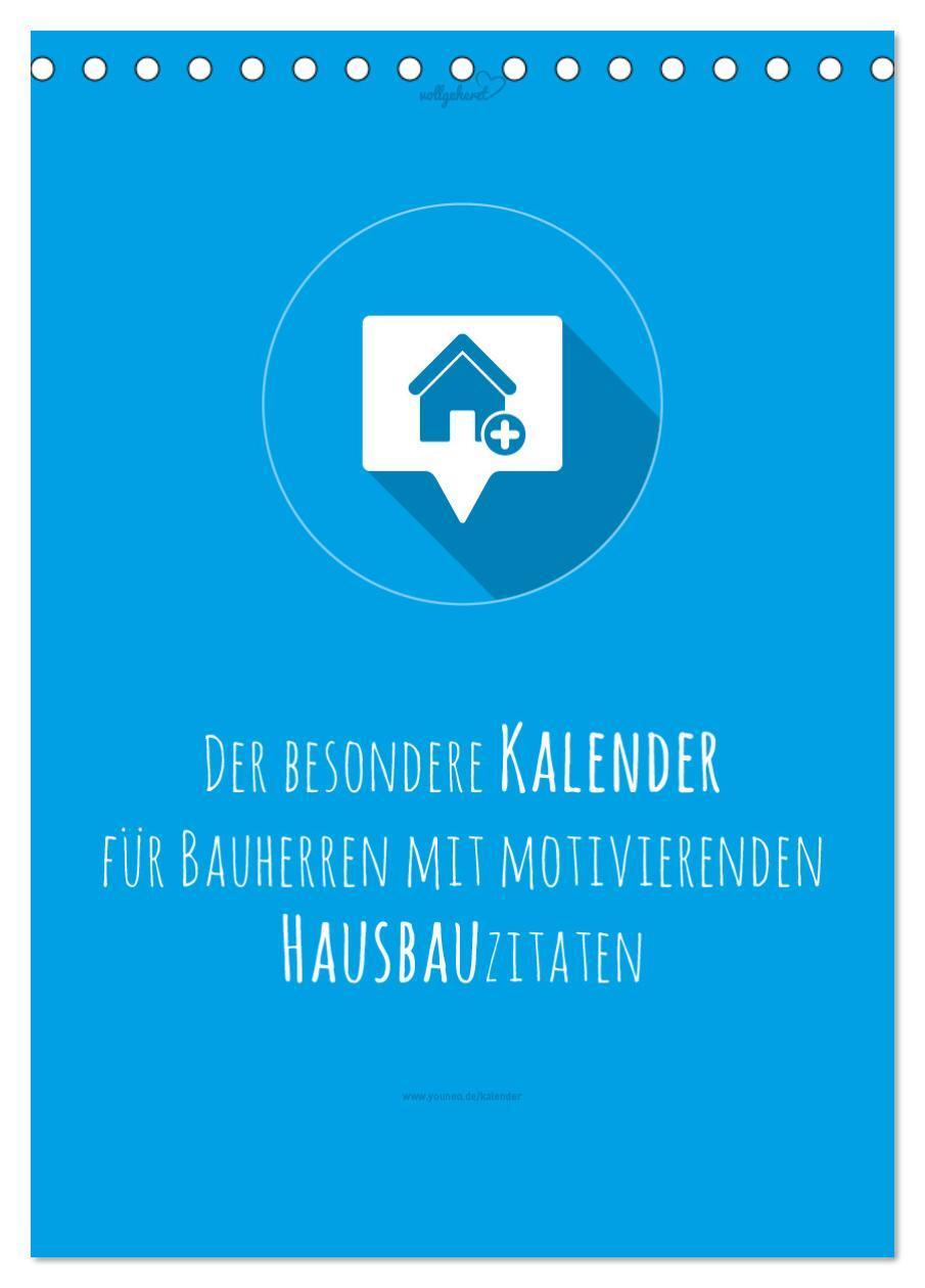 Cover: 9783383006173 | vollgeherzt: Der besondere Kalender für Bauherren mit motivierenden...