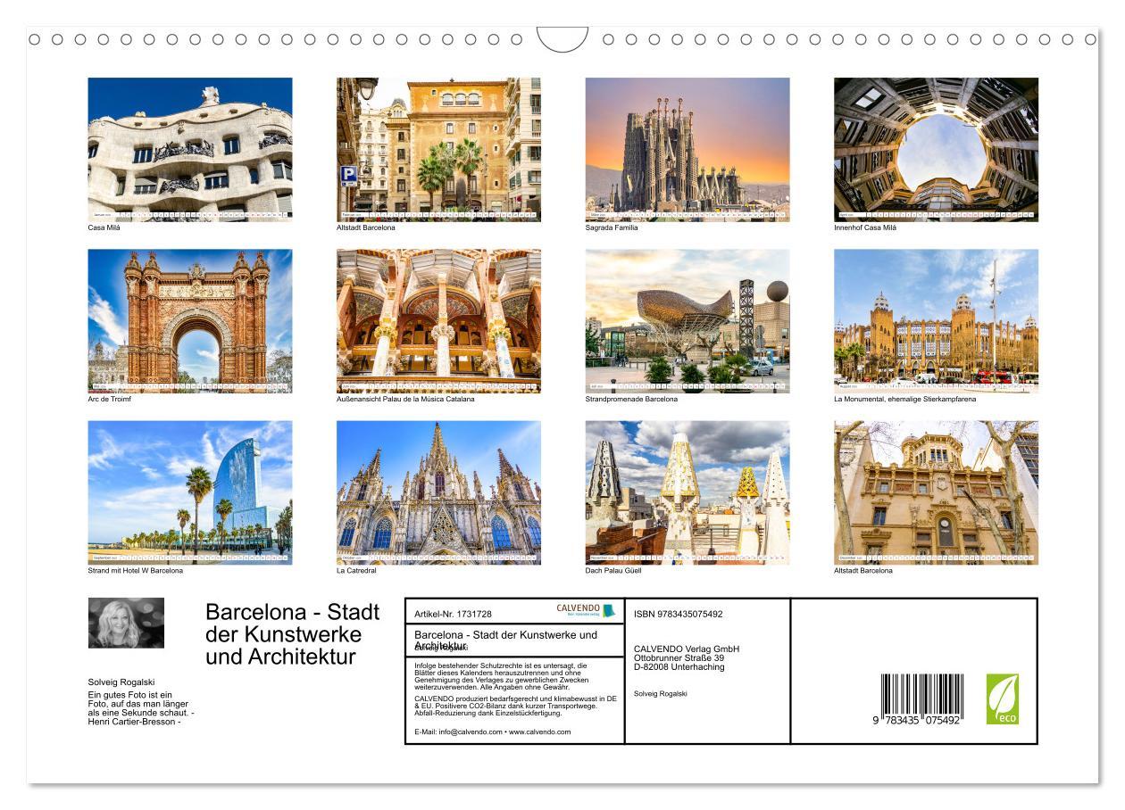 Bild: 9783435075492 | Barcelona - Stadt der Kunstwerke und Architektur (Wandkalender 2025...