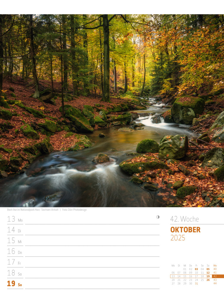 Bild: 9783838435275 | Abenteuer Deutschland - Naturparadiese Wochenplaner Kalender 2025