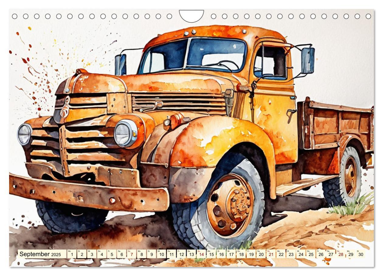 Bild: 9783457151198 | Nostalgische Trucks (Wandkalender 2025 DIN A4 quer), CALVENDO...