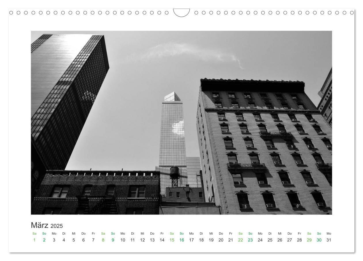 Bild: 9783435375424 | New York in schwarz weiss (Wandkalender 2025 DIN A3 quer), CALVENDO...