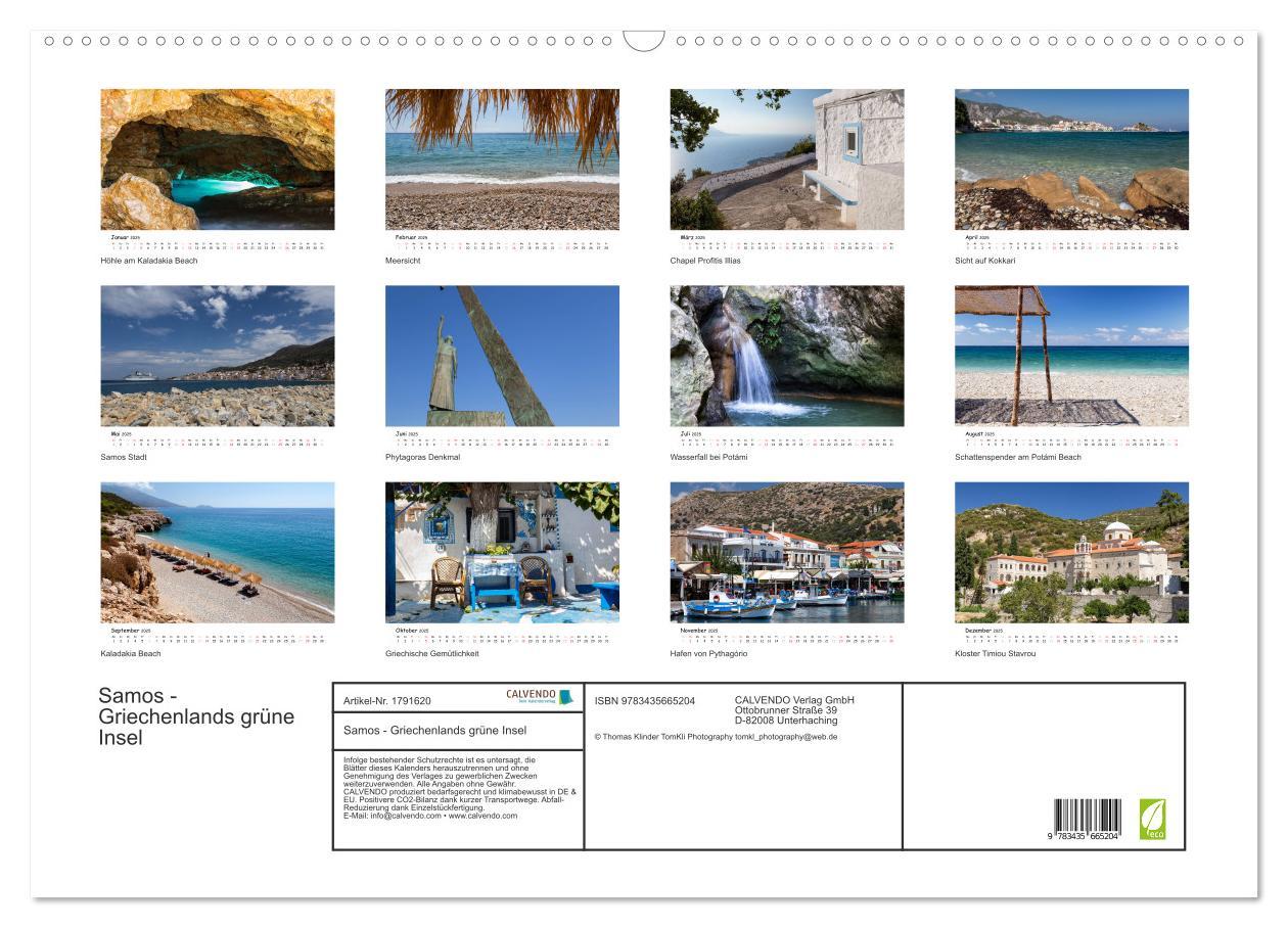 Bild: 9783435665204 | Samos - Griechenlands grüne Insel (Wandkalender 2025 DIN A2 quer),...