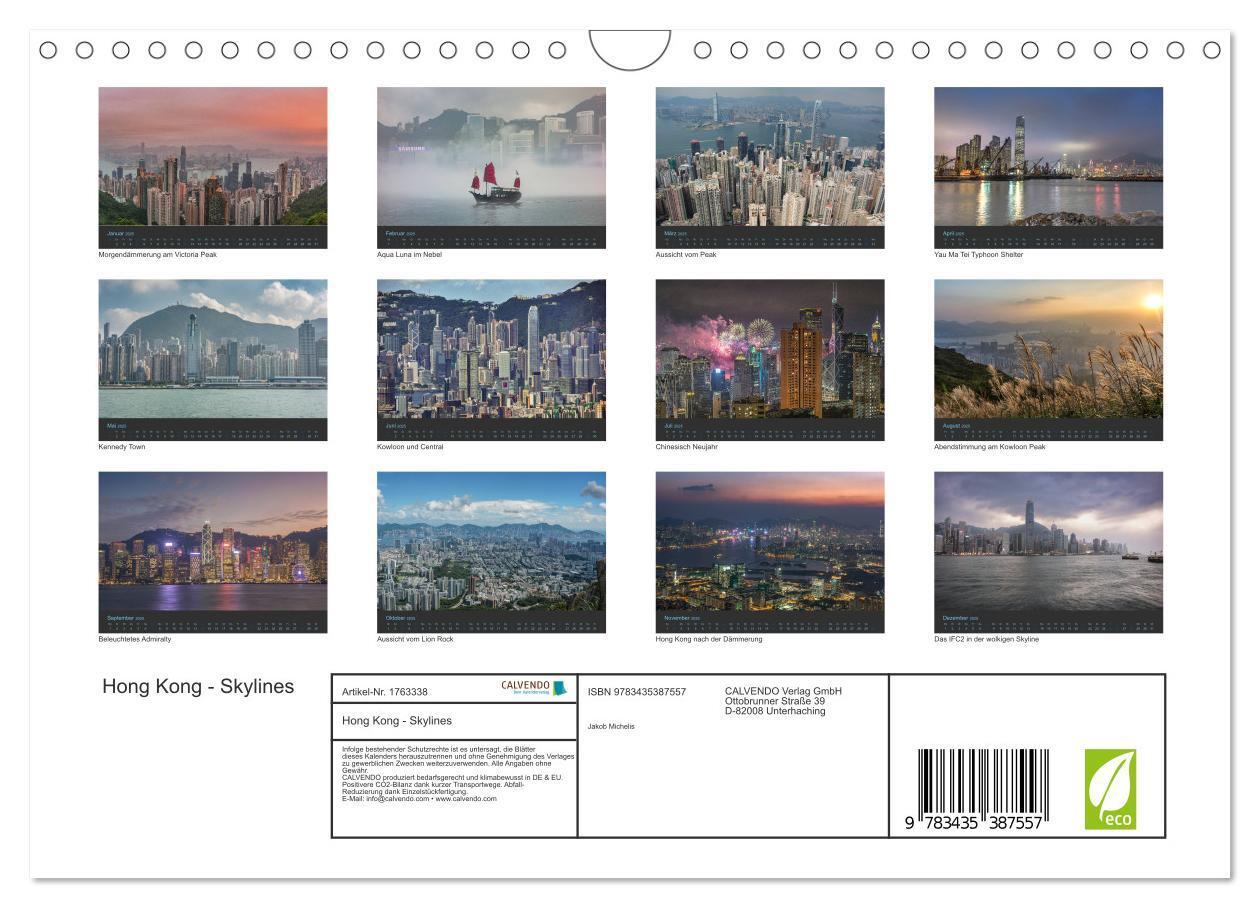 Bild: 9783435387557 | Hong Kong - Skylines (Wandkalender 2025 DIN A4 quer), CALVENDO...