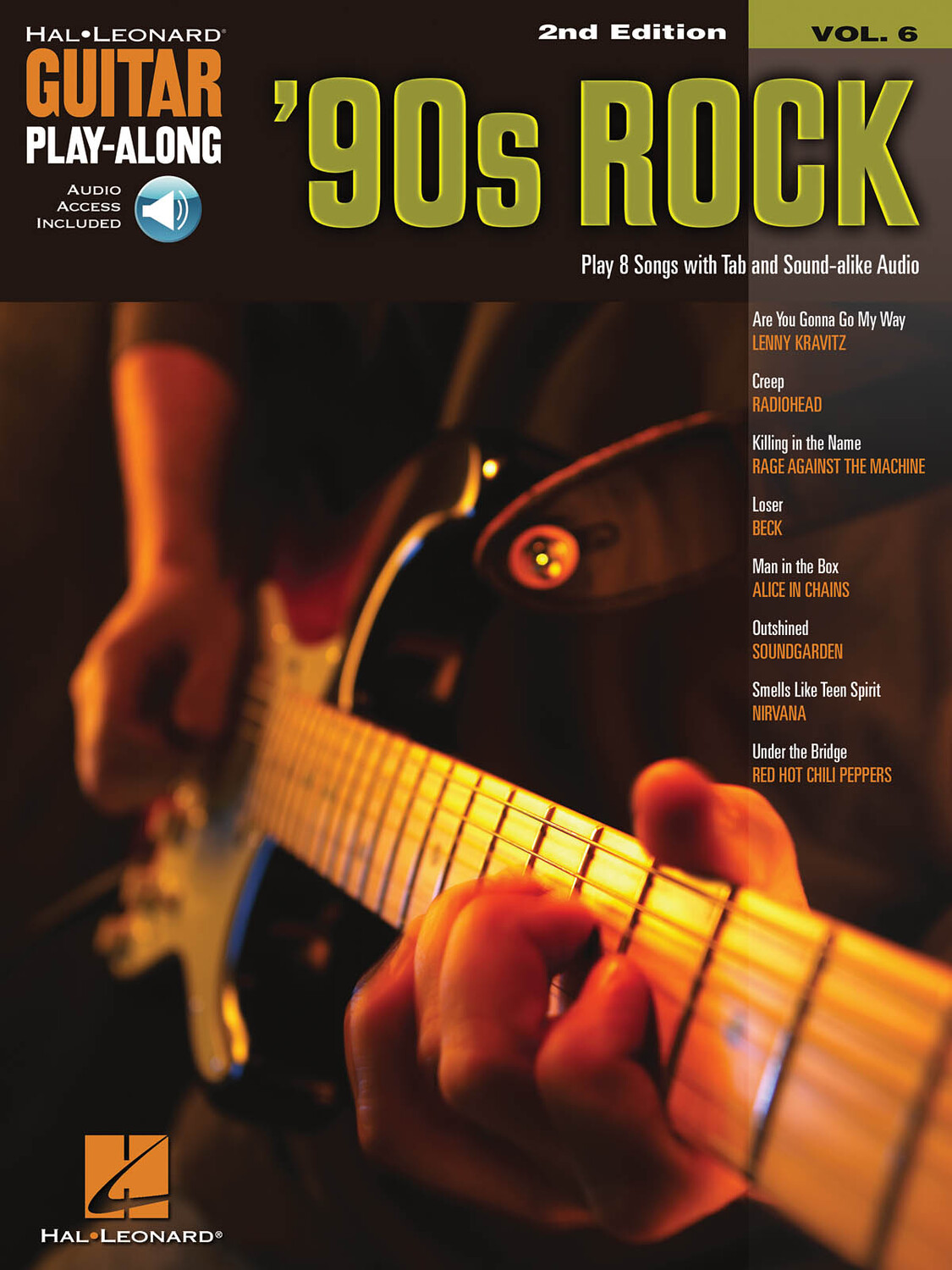 Cover: 888680953447 | '90s Rock - 2nd Edition | Guitar Play-Along Volume 6 | Hal Leonard