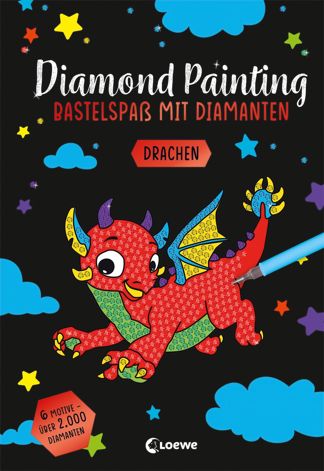 Cover: 9783743215429 | Diamond Painting - Bastelspaß mit Diamanten - Drachen | Taschenbuch
