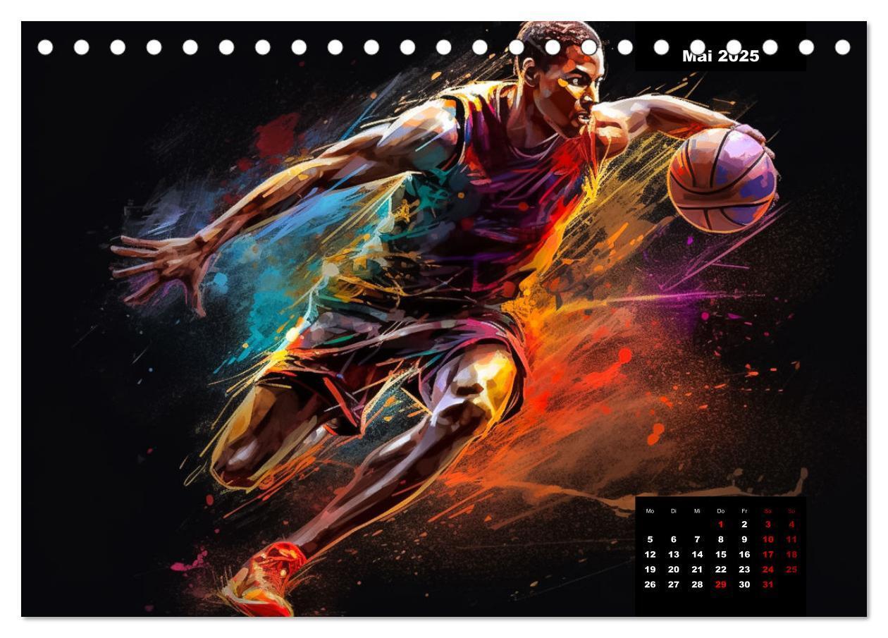 Bild: 9783383905667 | Faszination Basketball (Tischkalender 2025 DIN A5 quer), CALVENDO...