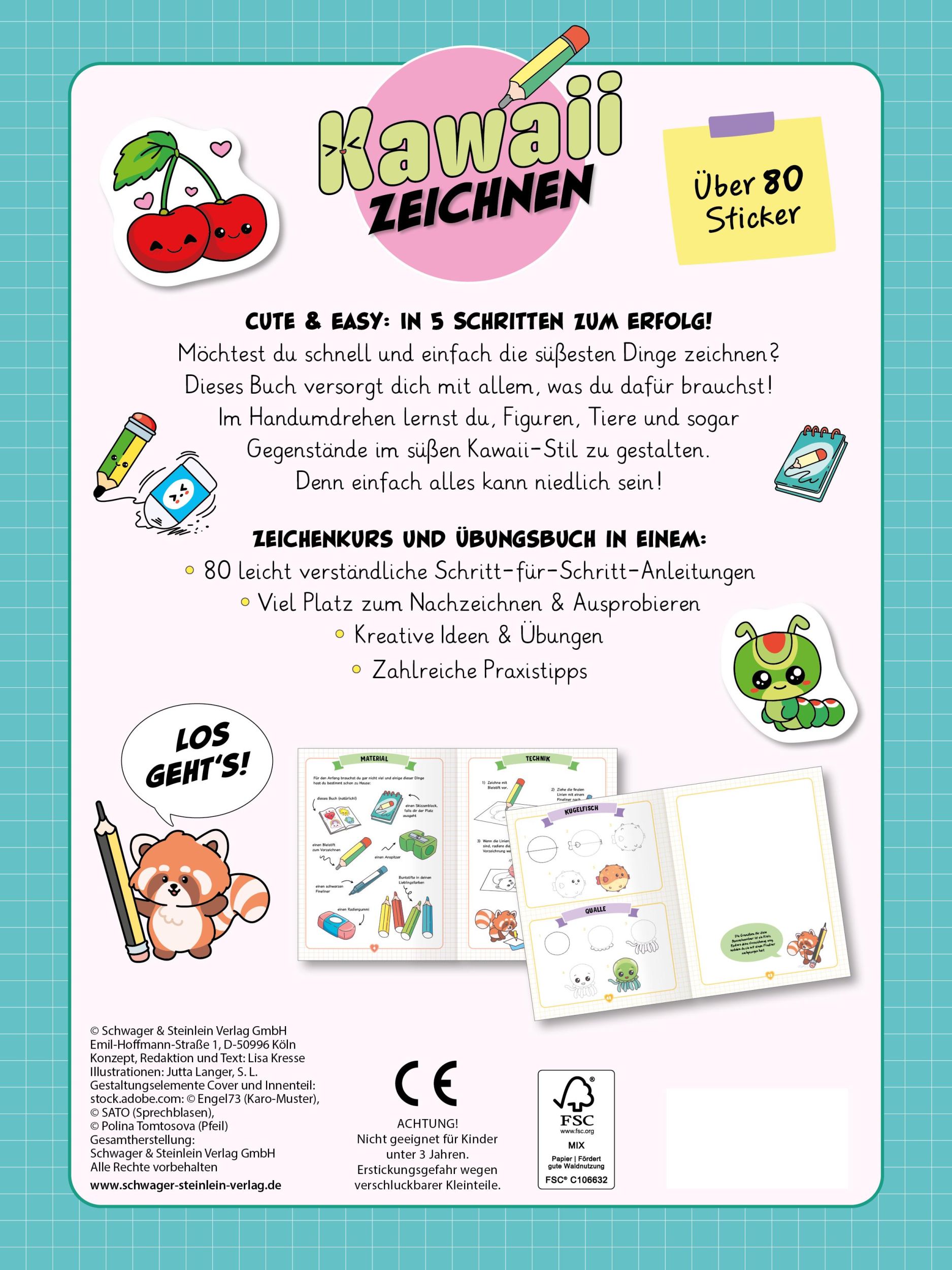 Rückseite: 9783849947415 | Kawaii zeichnen | Lisa Kresse | Taschenbuch | 100 S. | Deutsch | 2025