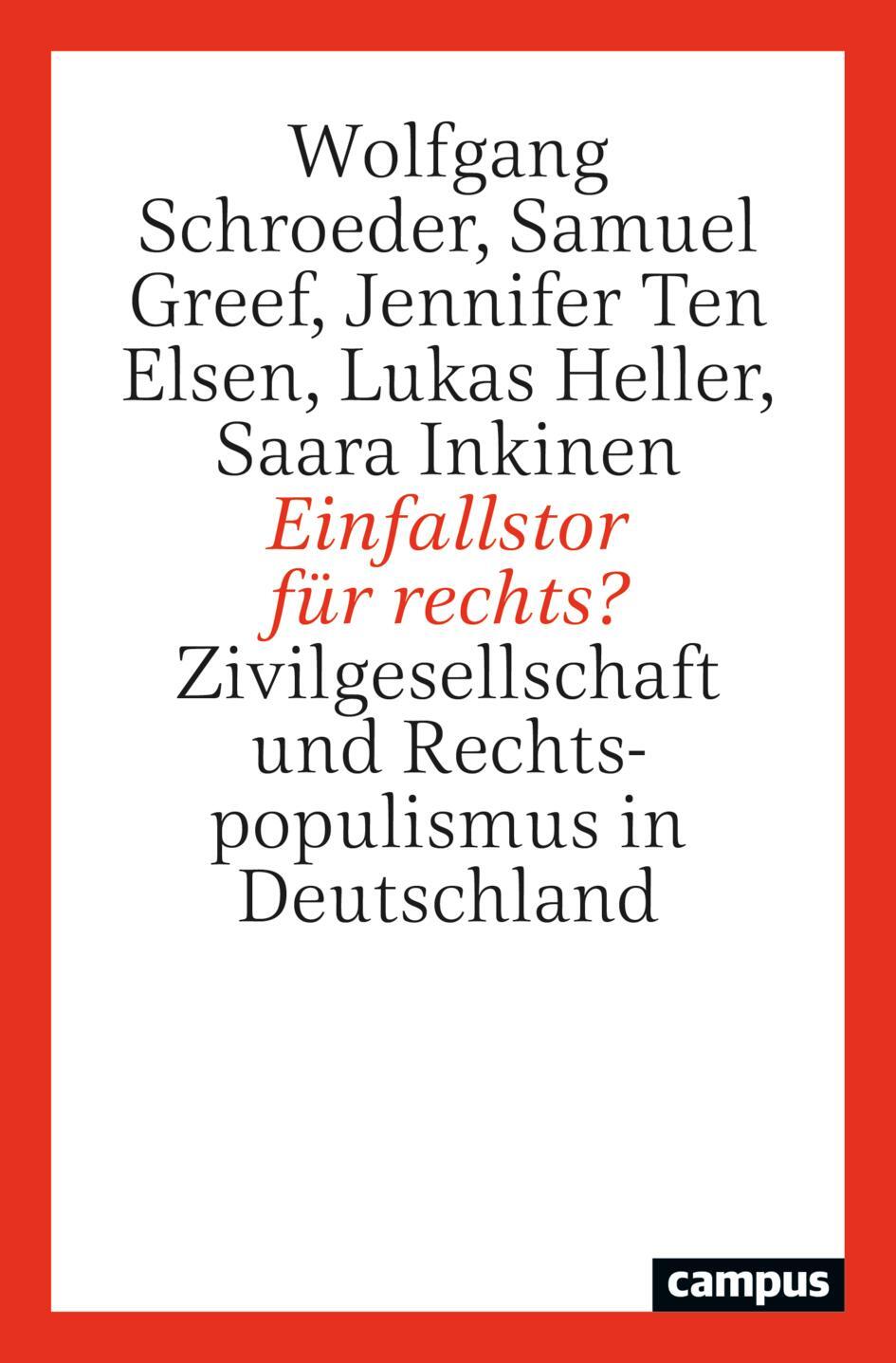 Cover: 9783593515007 | Einfallstor für rechts? | Wolfgang Schroeder (u. a.) | Taschenbuch
