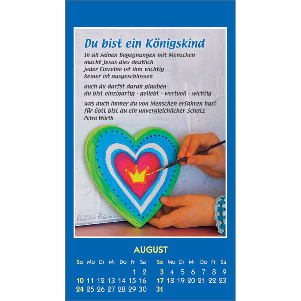 Bild: 9783754893159 | Geborgen in guten Händen 2025 | Mini-Aufkleber-Kalender | Petra Würth