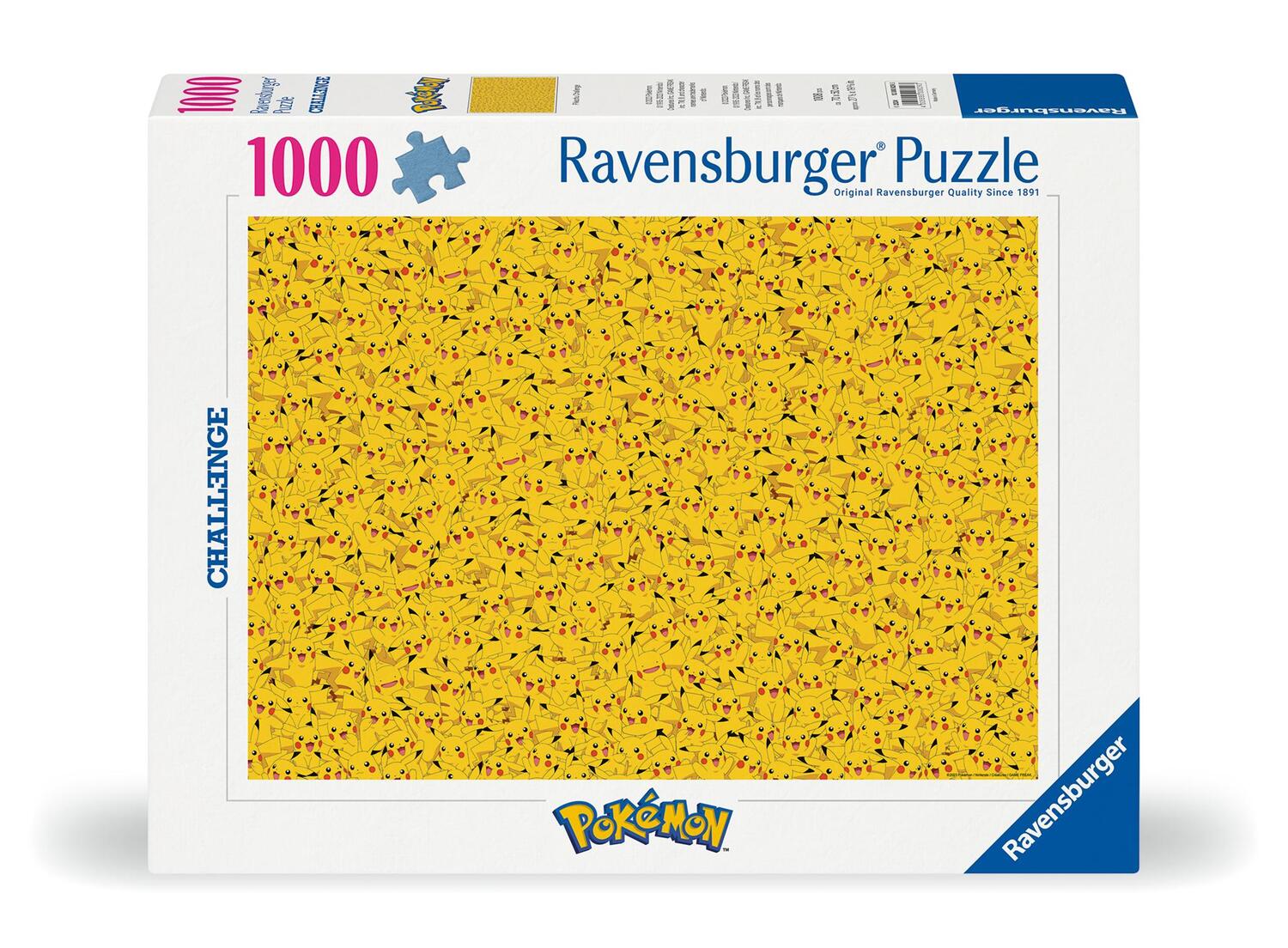 Cover: 4005555008293 | Ravensburger Puzzle 12000829 - Pikachu Challenge - 1000 Teile...