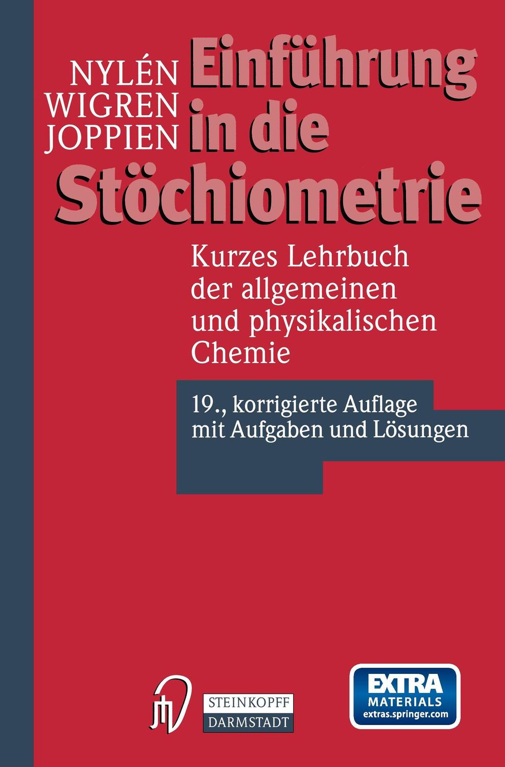 Cover: 9783798510524 | Einführung in die Stöchiometrie | Paul Nylen (u. a.) | Taschenbuch