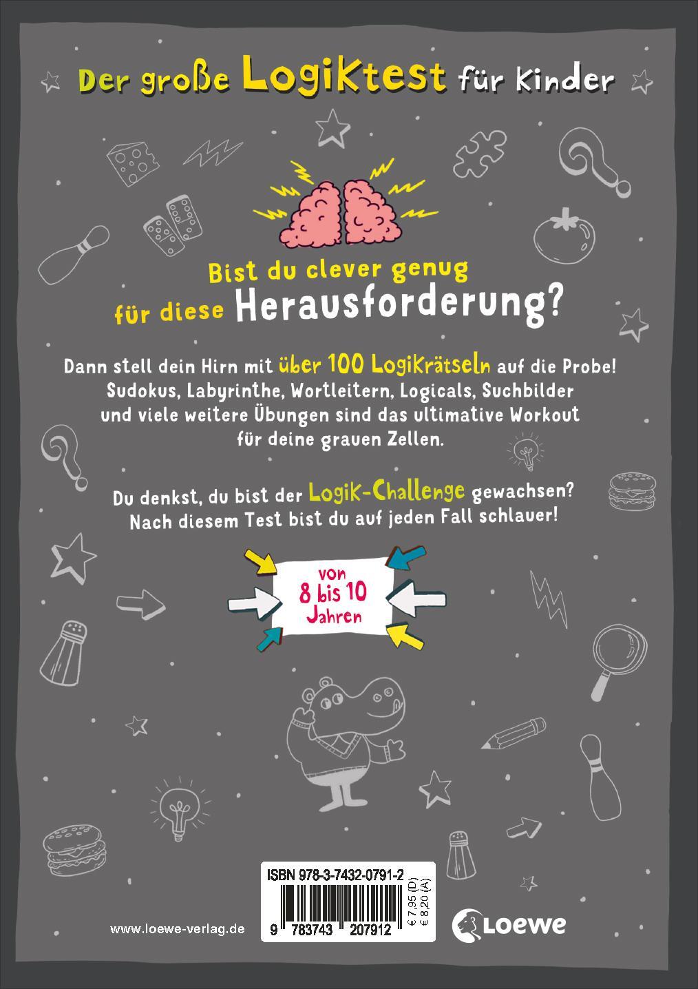 Rückseite: 9783743207912 | Der große Logiktest für Kinder - Stell dein Hirn auf die Probe! | Buch