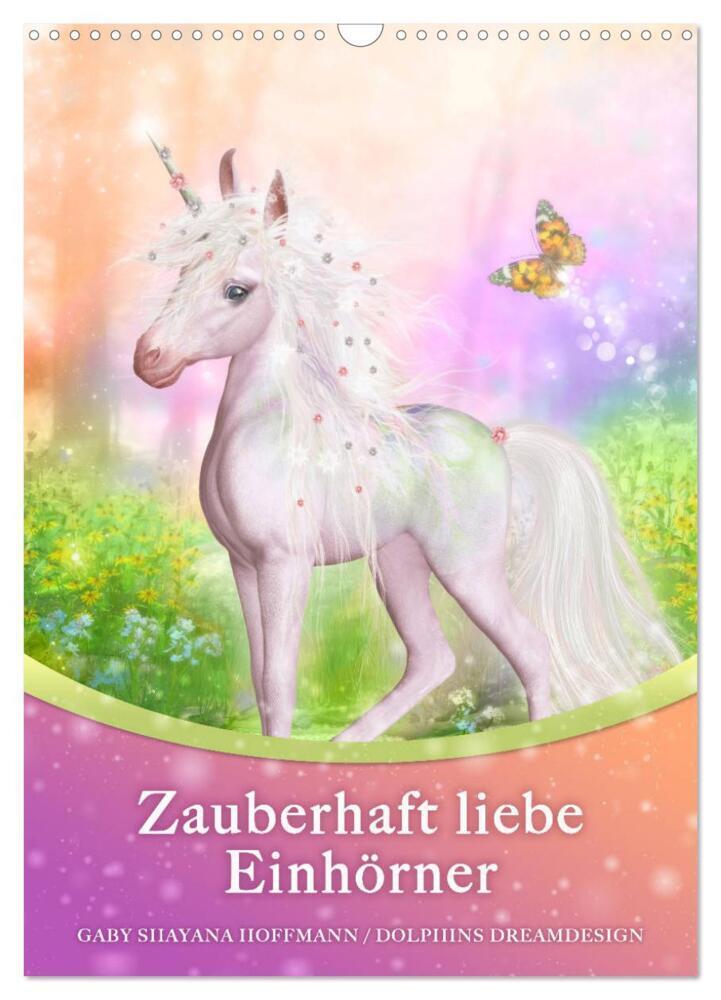 Cover: 9783675750784 | Zauberhaft liebe Einhörner - Kalender (Wandkalender 2024 DIN A3...