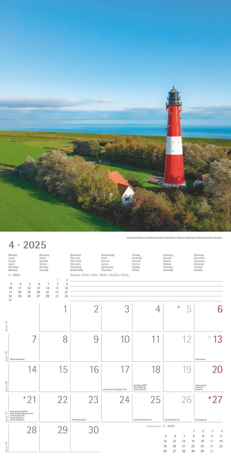 Bild: 4251732343071 | Leuchttürme 2025 - Broschürenkalender 30x30 cm (30x60 geöffnet) -...
