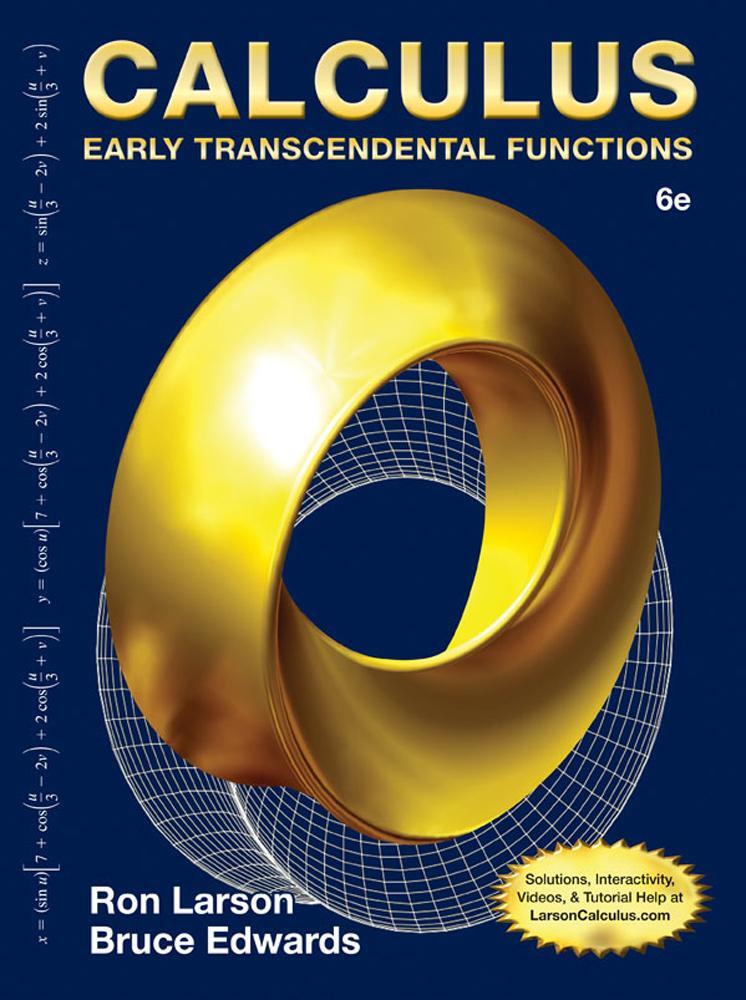 Cover: 9781285774770 | Calculus | Early Transcendental Functions | Ron Larson (u. a.) | Buch
