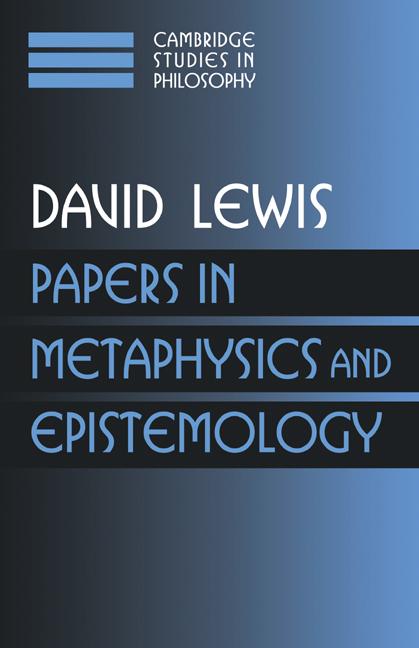 Cover: 9780521587877 | Papers in Metaphysics and Epistemology | Volume 2 | Lewis (u. a.)