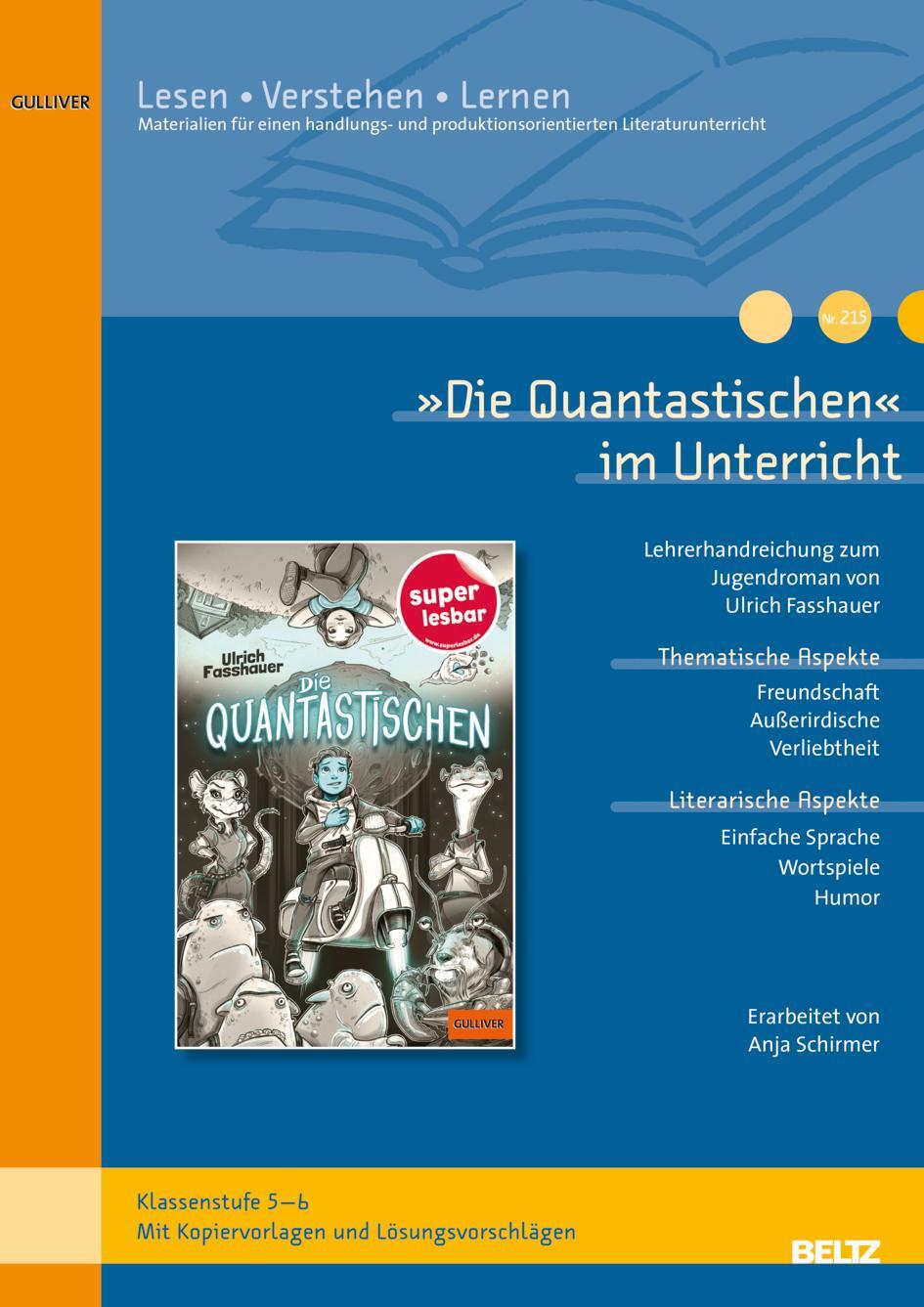 Cover: 9783407720191 | »Die Quantastischen« im Unterricht | Anja Schirmer | Broschüre | 2022