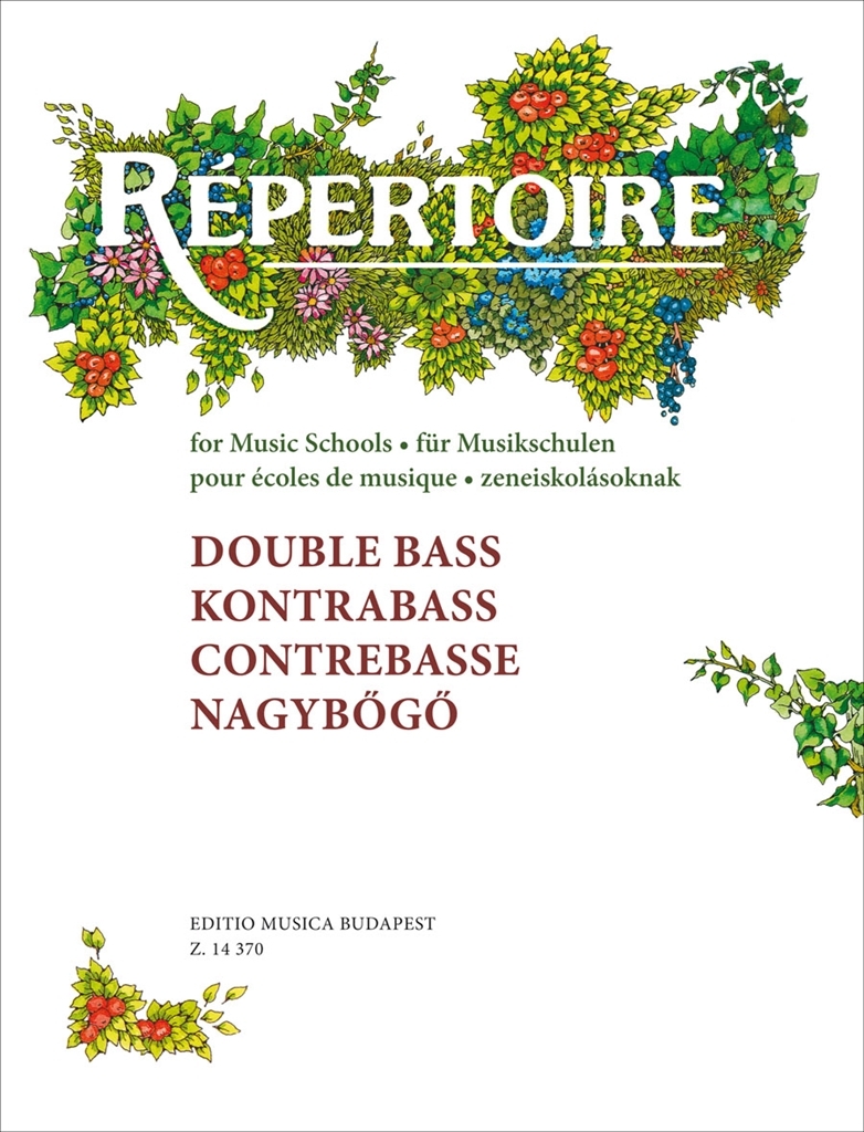 Cover: 9790080143704 | Repertoire for music schools for double bass and piano | Ferenc Kovacs