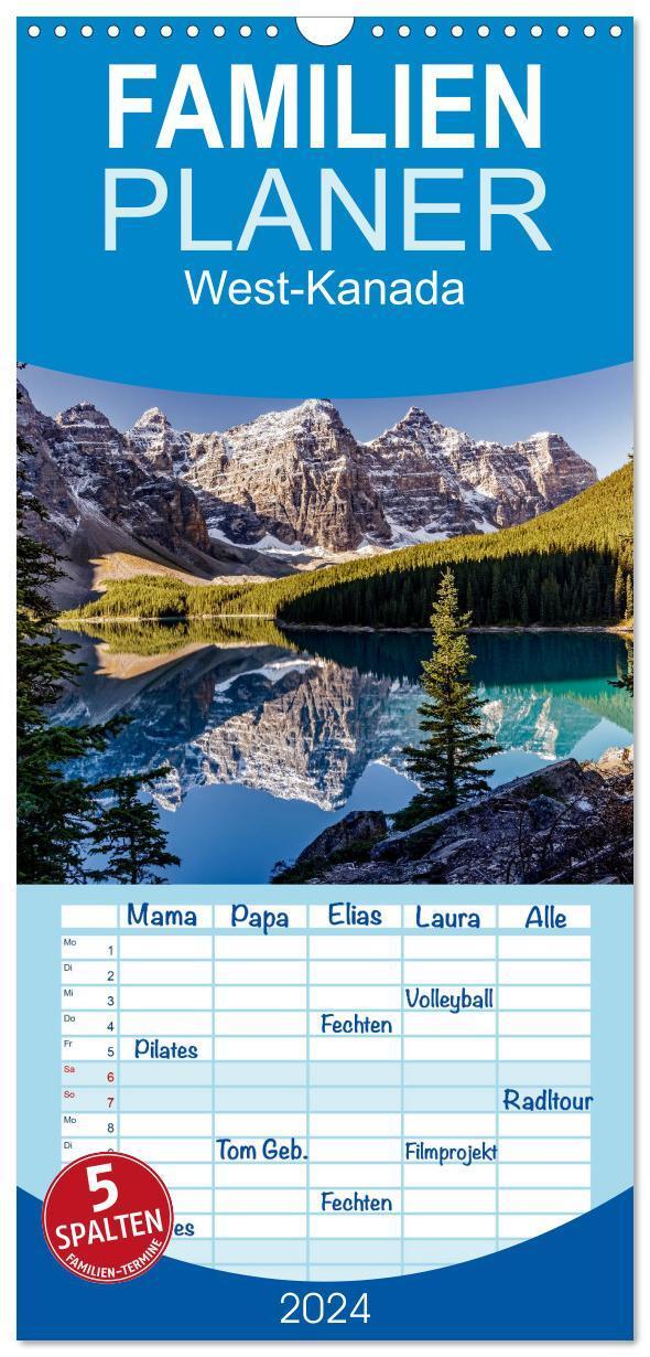 Cover: 9783383094187 | Familienplaner 2024 - West-Kanada mit 5 Spalten (Wandkalender, 21 x...