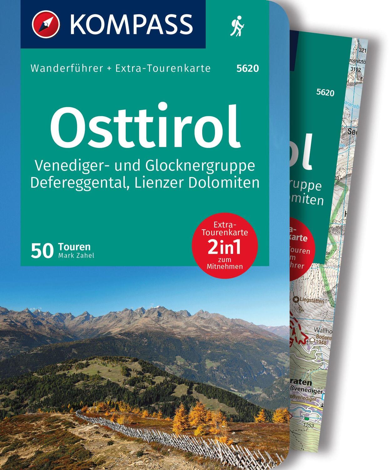 Cover: 9783991216292 | KOMPASS Wanderführer Osttirol, Venediger- und Glocknergruppe,...