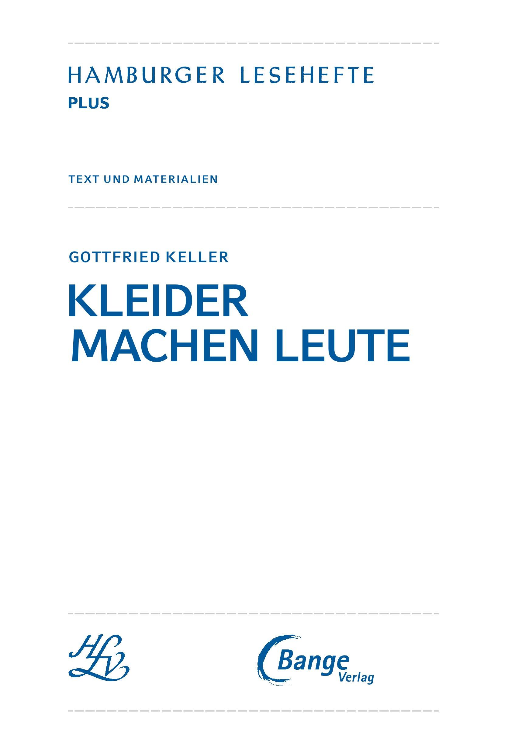 Bild: 9783804425842 | Kleider machen Leute. Hamburger Lesehefte Plus | Texte und Materialien