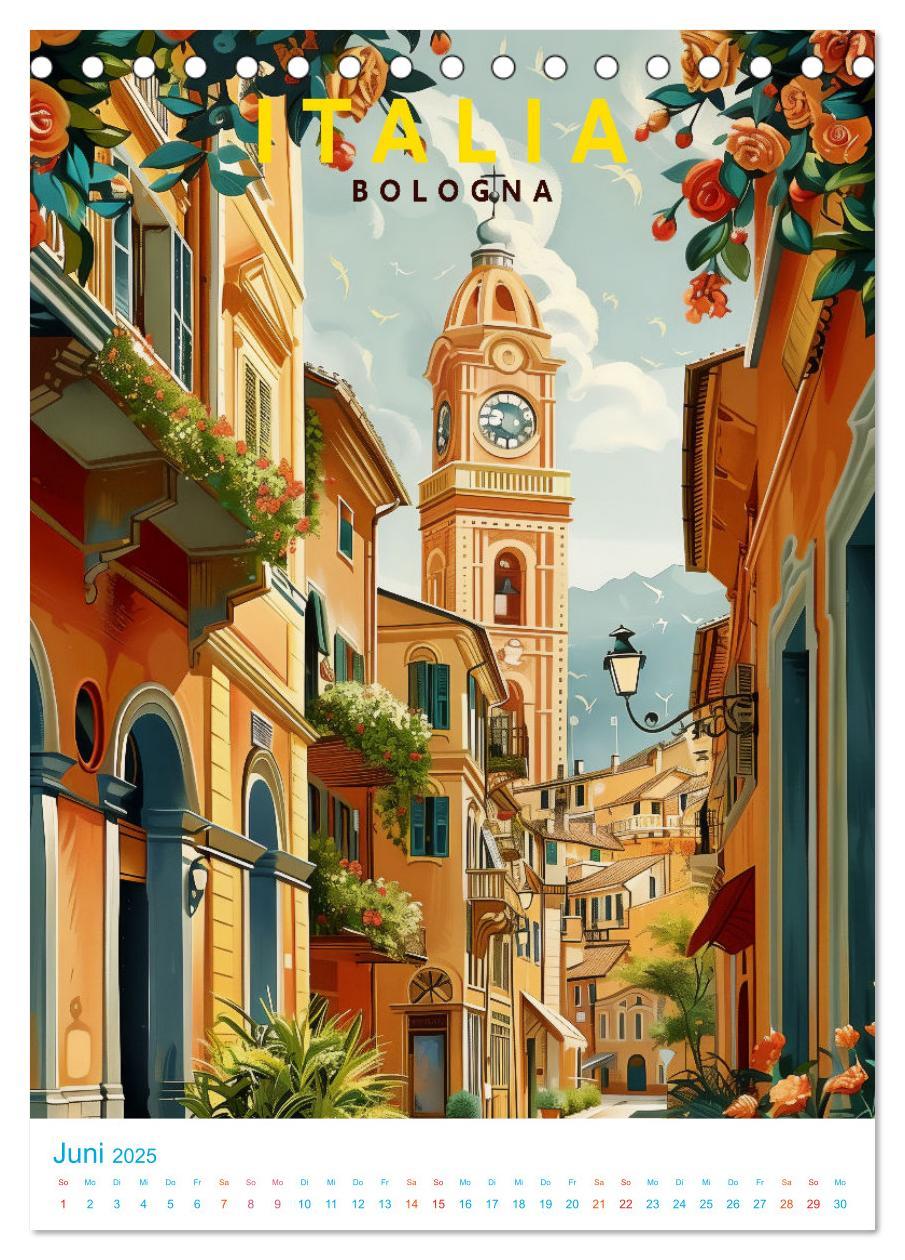 Bild: 9783457130339 | Italien - Old School Poster Style (Tischkalender 2025 DIN A5 hoch),...