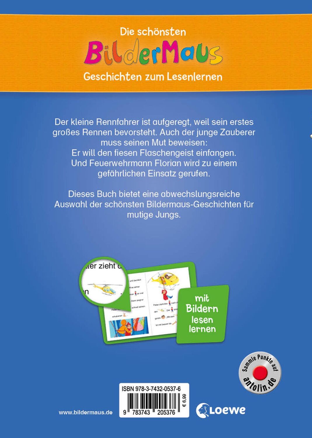 Rückseite: 9783743205376 | Die schönsten Bildermaus-Geschichten zum Lesenlernen für mutige Jungs