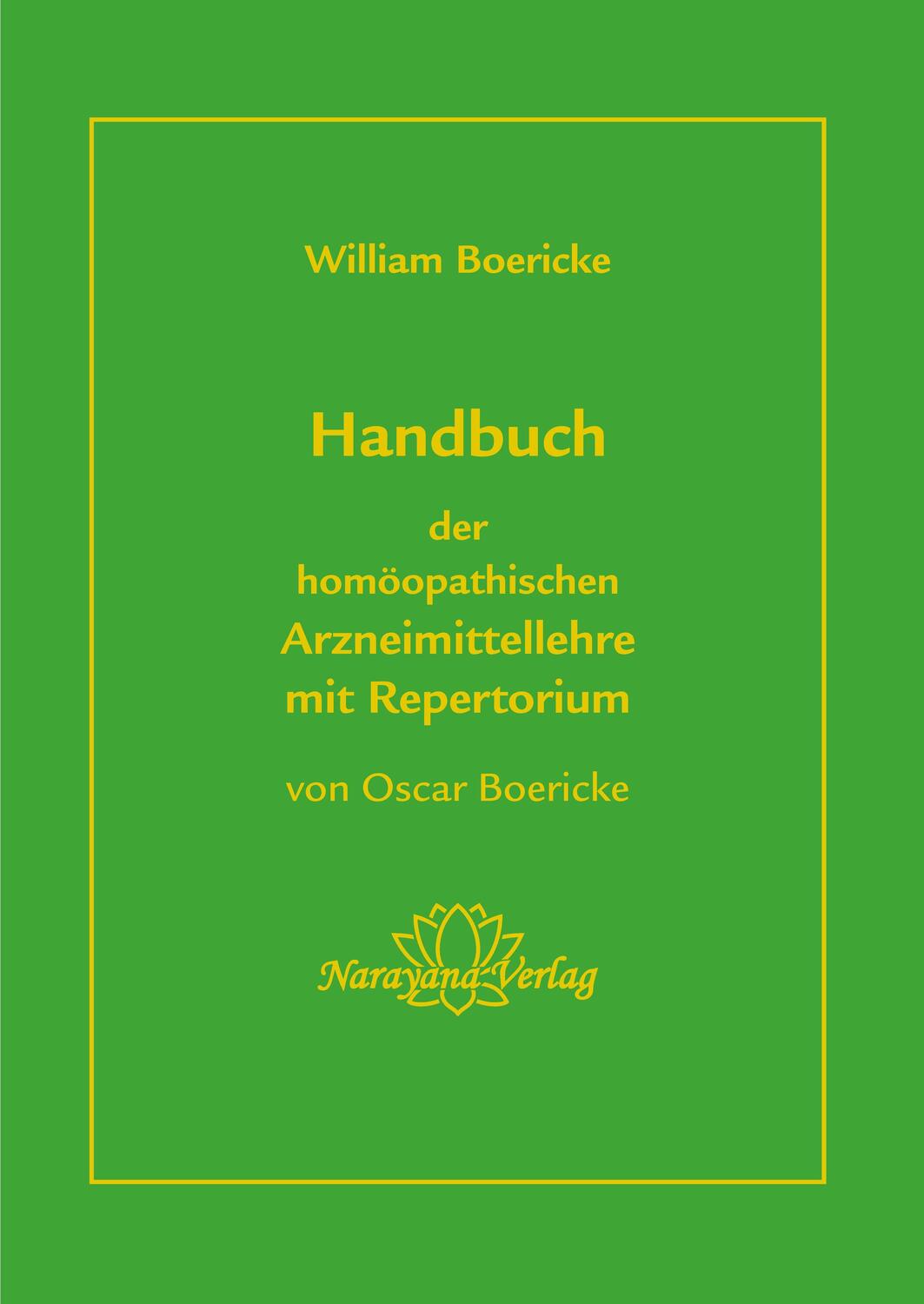 Cover: 9783955820992 | Handbuch der homöopathischen Arzneimittellehre mit Repertorium | Buch