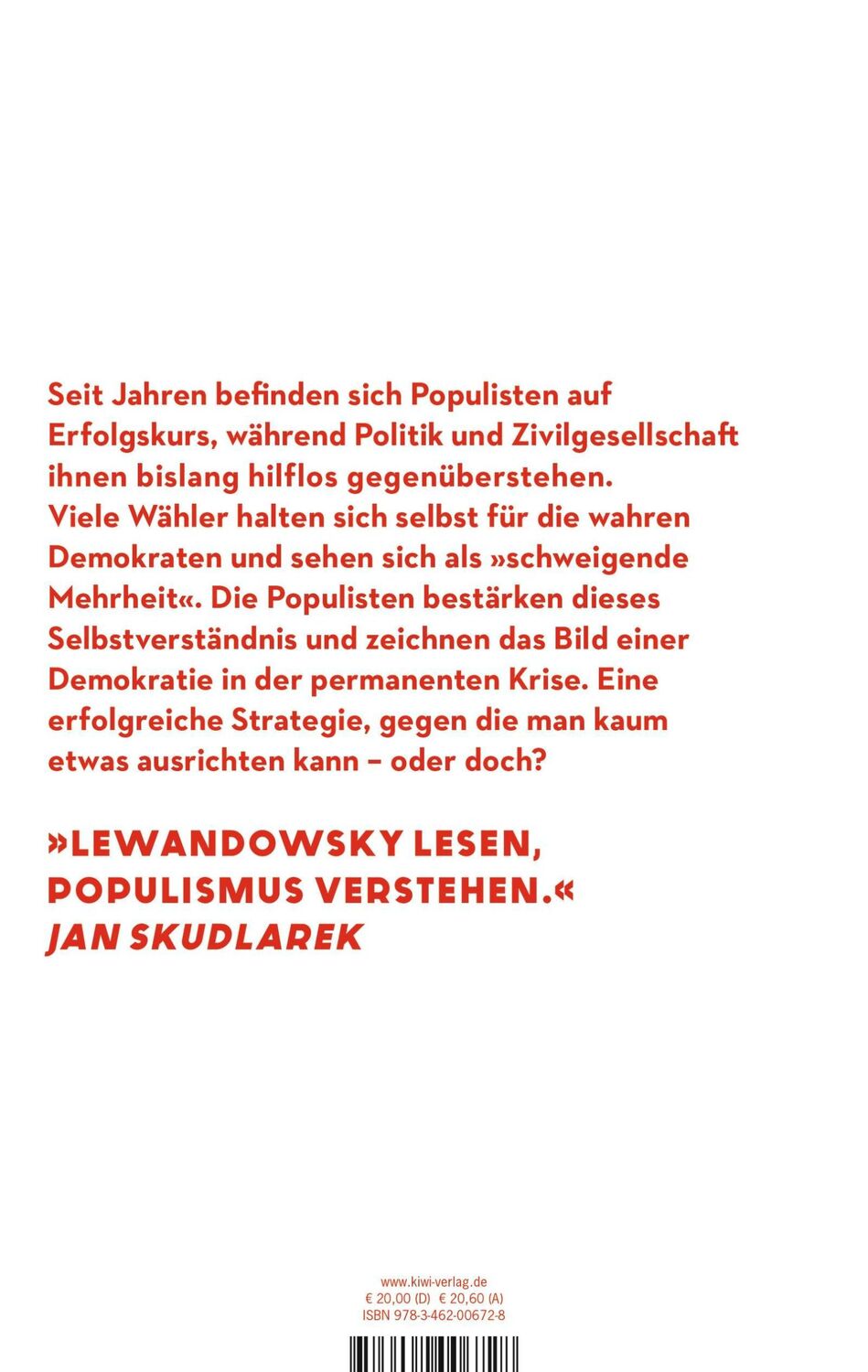 Rückseite: 9783462006728 | Was Populisten wollen | Marcel Lewandowsky | Taschenbuch | 336 S.