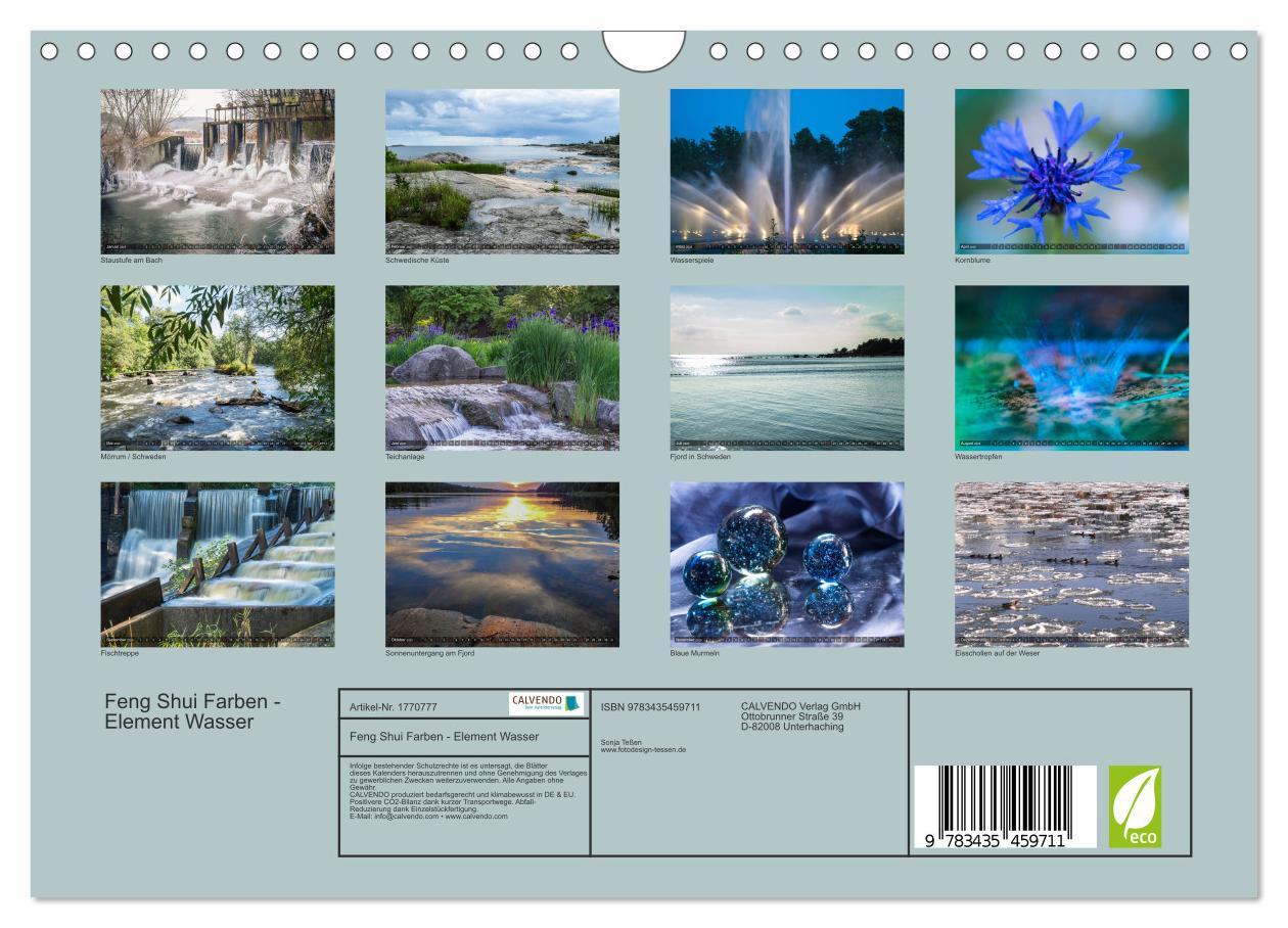 Bild: 9783435459711 | Feng Shui Farben - Element Wasser (Wandkalender 2025 DIN A4 quer),...