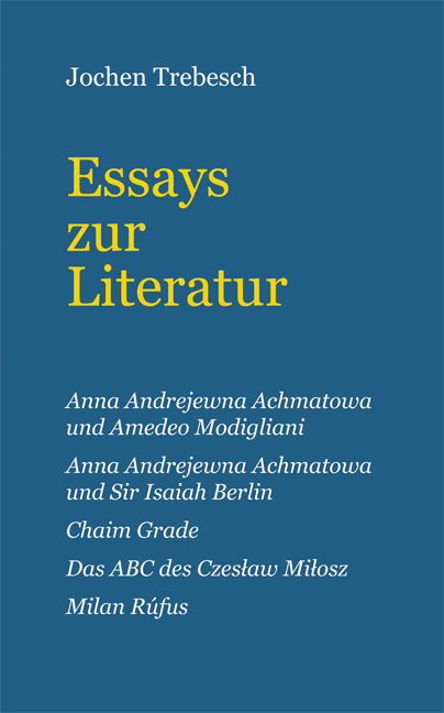 Cover: 9783865573131 | Essays zur Literatur | Jochen Trebesch | Buch | 232 S. | Deutsch