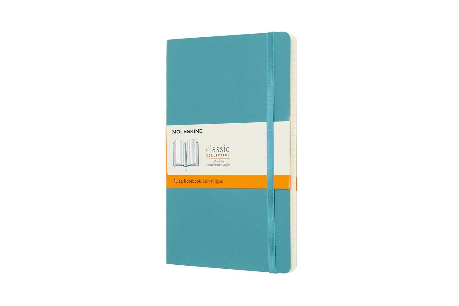 Cover: 8058341715505 | Moleskine Notizbuch Large/A5, Liniert, Soft Cover, Riff Blau | 192 S.