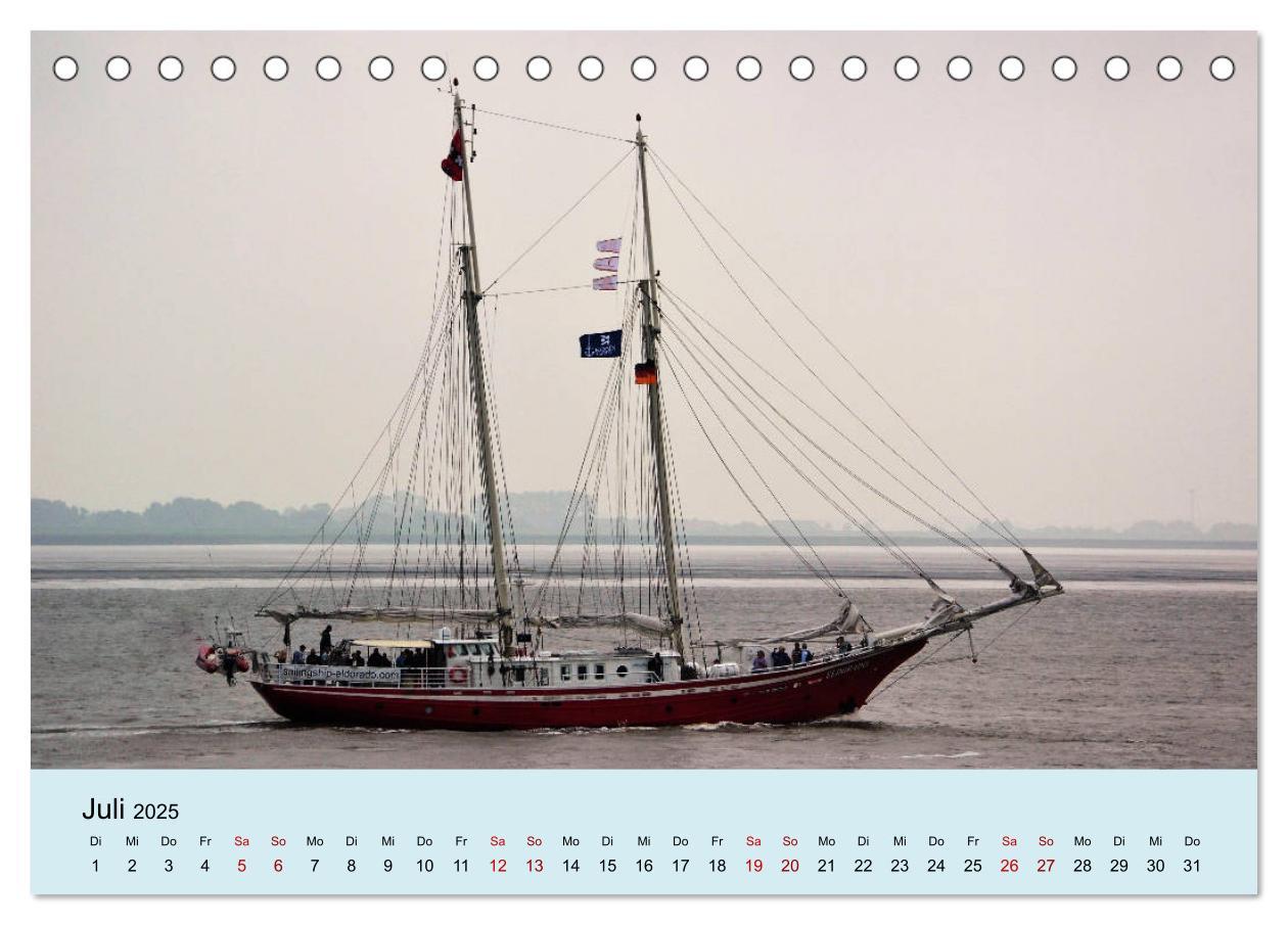 Bild: 9783435438310 | Parade der Windjammer - 2025 (Tischkalender 2025 DIN A5 quer),...