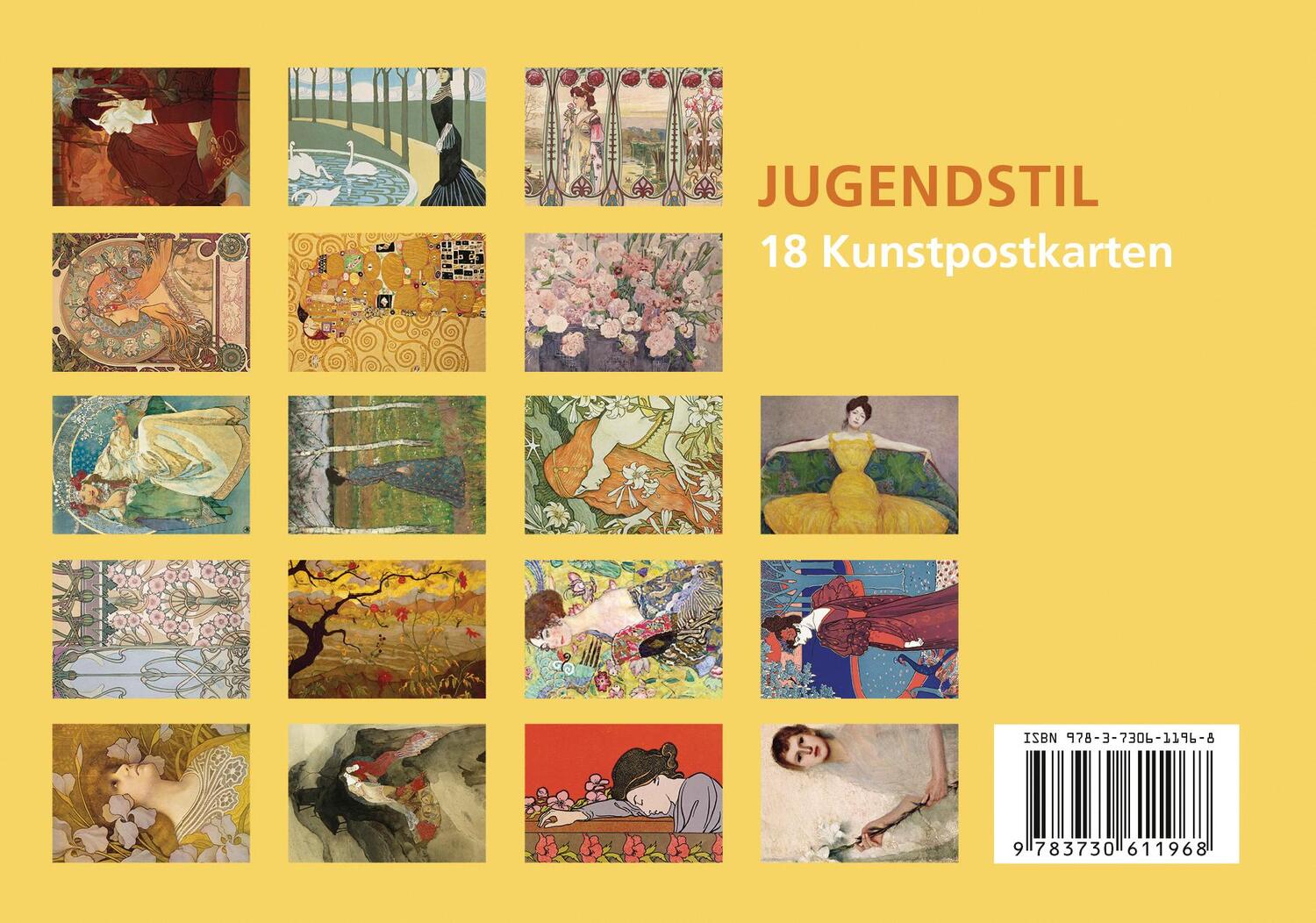 Bild: 9783730611968 | Postkarten-Set Jugendstil | 18 Kunstpostkarten | Anaconda Verlag