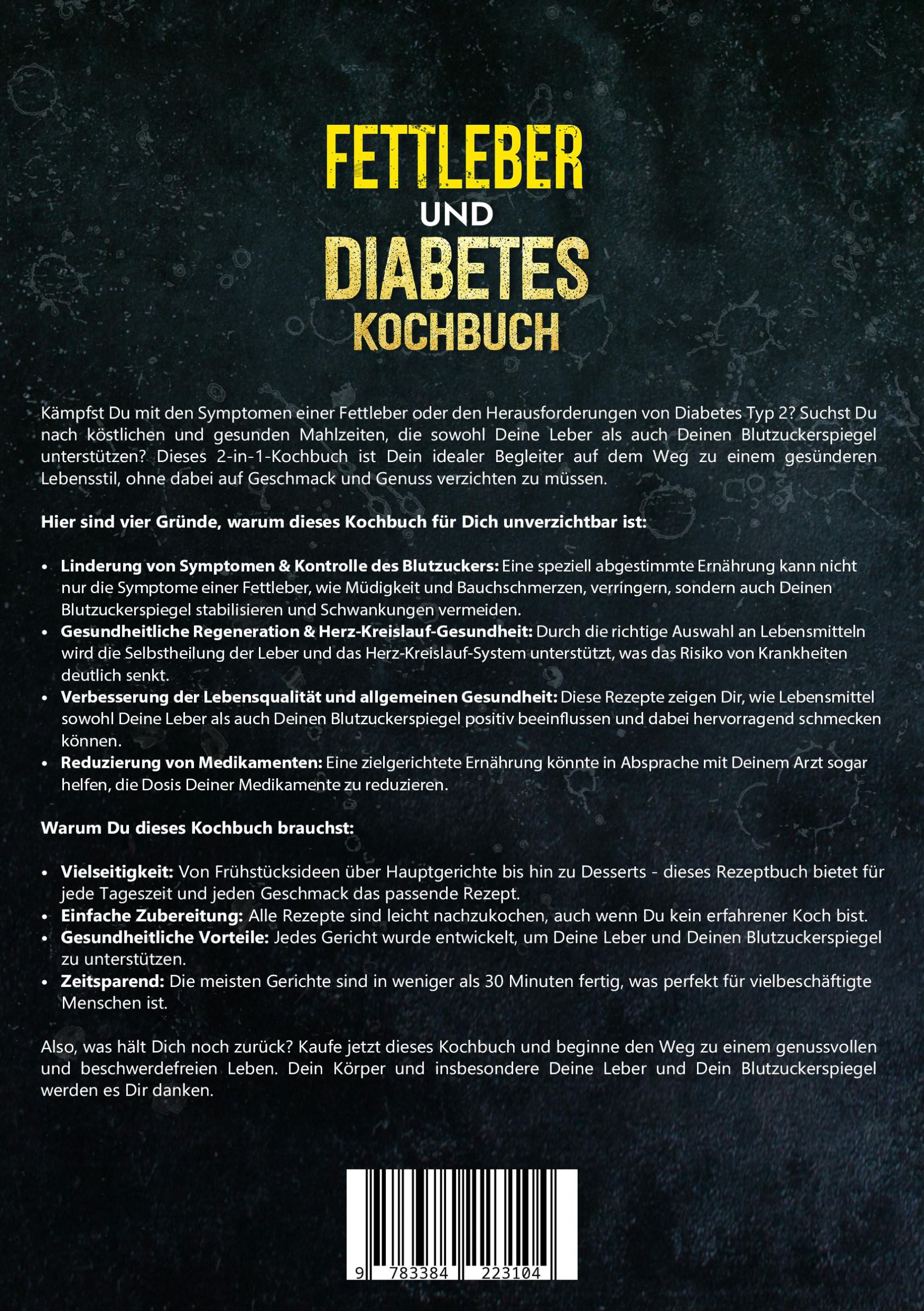 Rückseite: 9783384223104 | Fettleber und Diabetes Kochbuch | Carina Lehmann | Taschenbuch | 2024