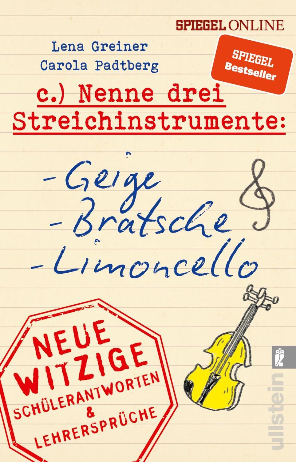 Cover: 9783548377971 | Nenne drei Streichinstrumente: Geige, Bratsche, Limoncello | Buch