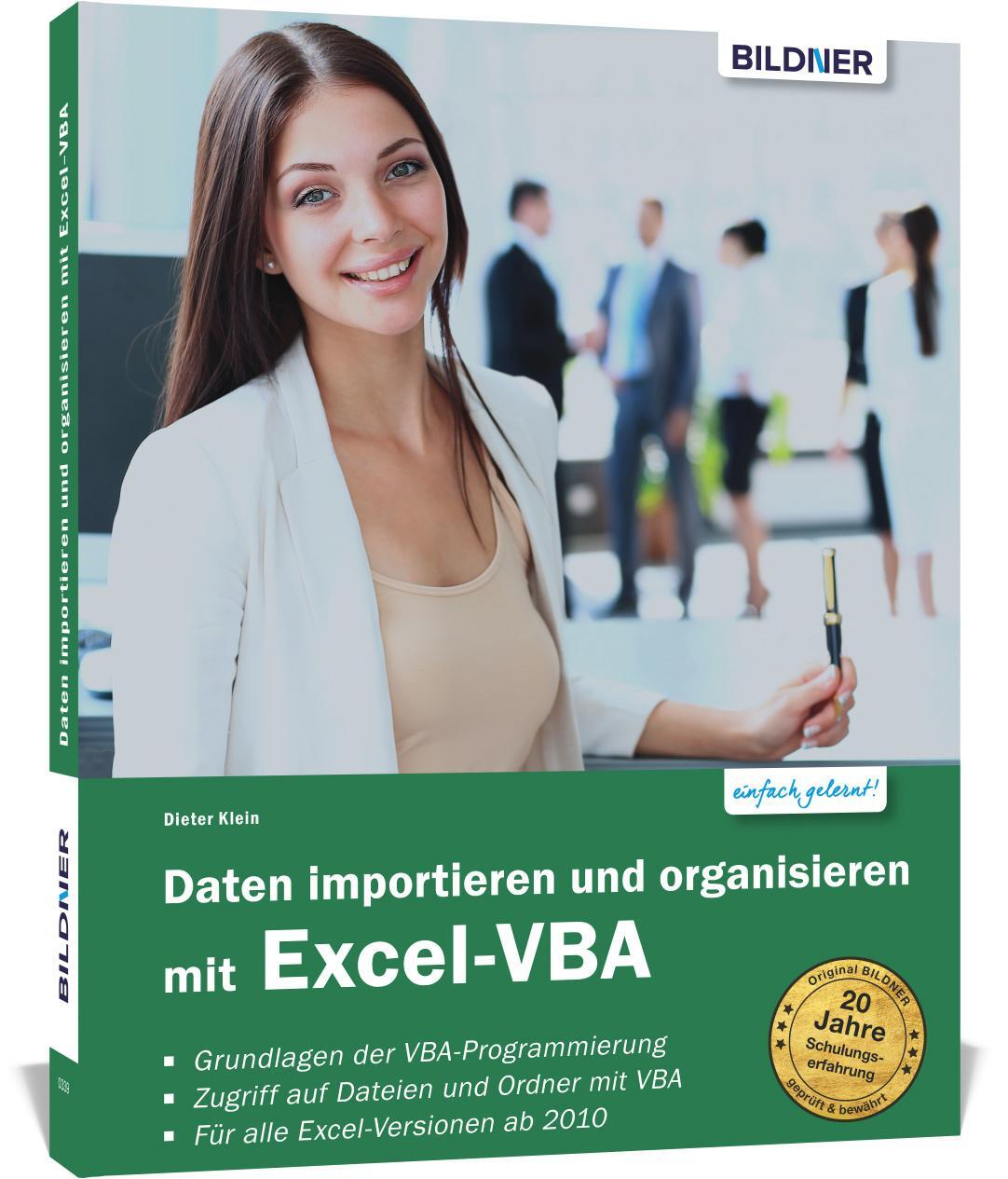 Cover: 9783832803186 | Daten importieren und organisieren mit Excel-VBA | Dieter Klein | Buch