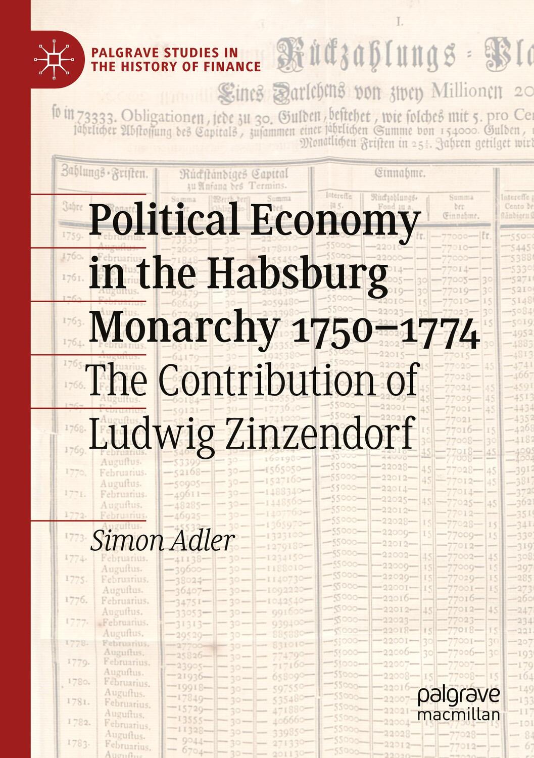 Cover: 9783030310097 | Political Economy in the Habsburg Monarchy 1750¿1774 | Simon Adler
