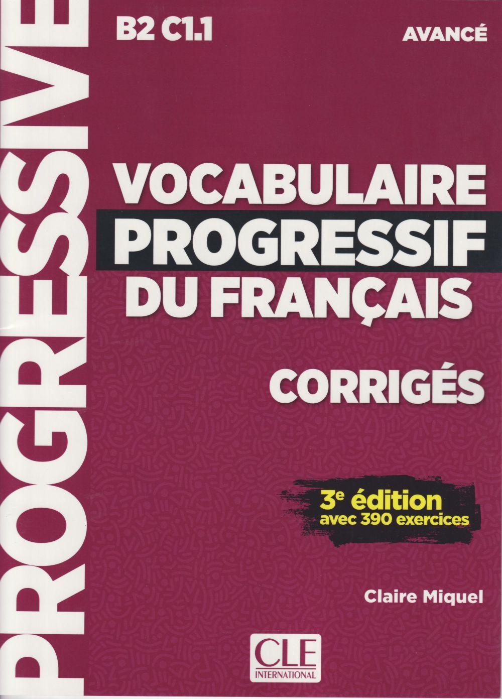 Cover: 9782090382013 | Vocabulaire progressif du francais avec 390 exercises - Avance...