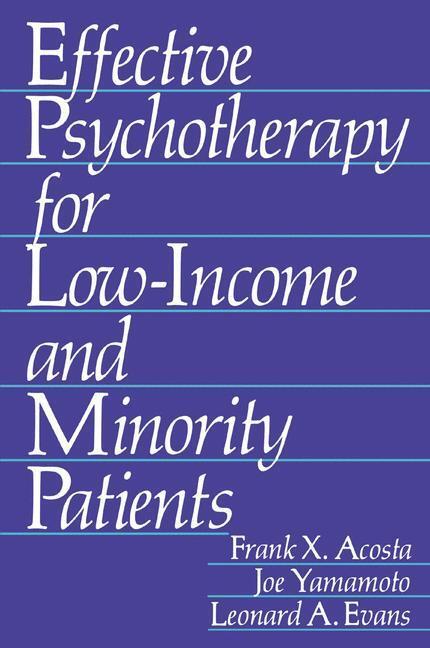 Cover: 9780306408793 | Effective Psychotherapy for Low-Income and Minority Patients | Buch