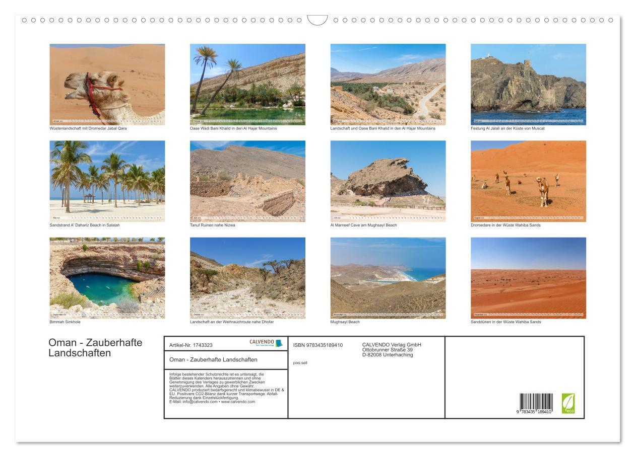 Bild: 9783435189410 | Oman - Zauberhafte Landschaften (Wandkalender 2025 DIN A2 quer),...