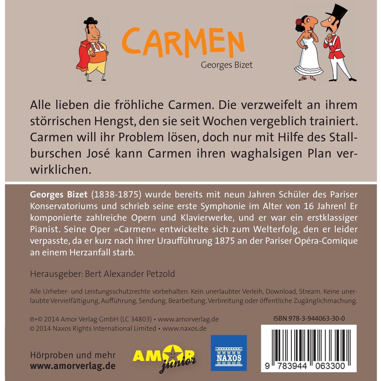 Rückseite: 9783944063300 | Carmen (ZEIT-Edition) | Hamer/Baeck/Bergmann | Audio-CD | Deutsch