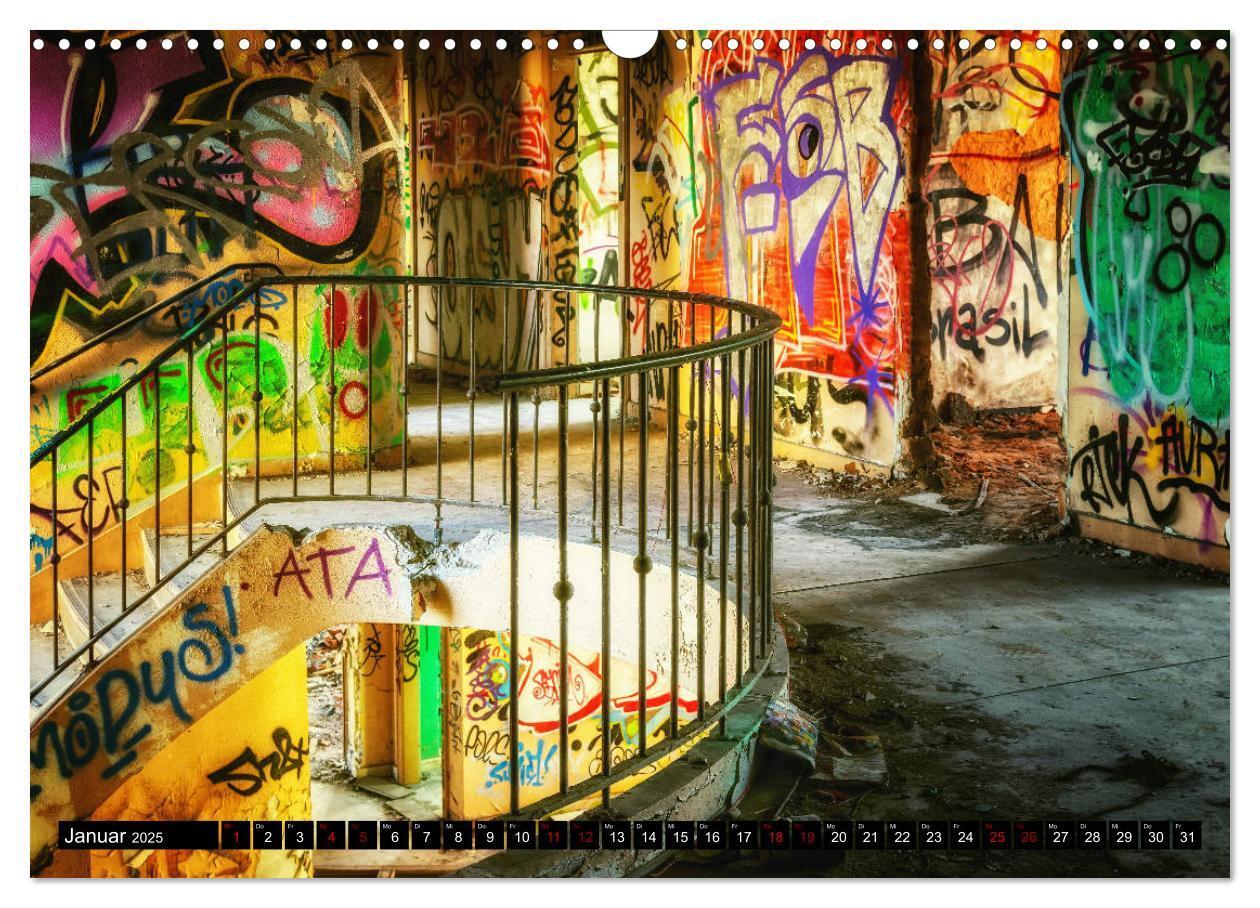 Bild: 9783435311217 | Lost Places Graffiti (Wandkalender 2025 DIN A3 quer), CALVENDO...